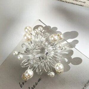 2Pc Decorative Bead Hair Elastic